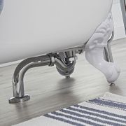 Milano Elizabeth - Traditional Shallow Seal Bath Trap and Outlet Pipe - Chrome