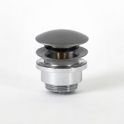 Milano - Universal Push Button Basin Waste - Gun Metal Grey