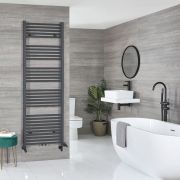 Milano Neva Dual Fuel - Anthracite Heated Towel Rail - 1785mm x 600mm