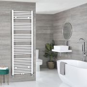 Milano Neva Dual Fuel - White Heated Towel Rail - 1785mm x 600mm