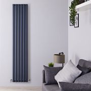 Milano Aruba Ayre - 1800mm Anthracite Vertical Aluminium Designer Radiator - Choice of Size