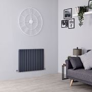 Milano Aruba - Anthracite Horizontal Designer Radiator - Choice Of Height & Width