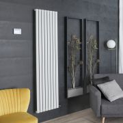 ECOSO Aruba Ardus - White Dry Heat 1200W Vertical Electric Designer Radiator - 1784mm x 472mm - Choice of Wi-Fi Thermostat