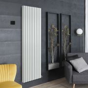 ECOSO Aruba Ardus - White Dry Heat 3000W Vertical Electric Designer Radiator - 1784mm x 590mm (Double Panel) - Choice of Wi-Fi Thermostat