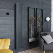 ECOSO Aruba Ardus - 1784mm Anthracite Dry Heat Vertical Electric Designer Radiator - Choice of Size and Wi-Fi Thermostat