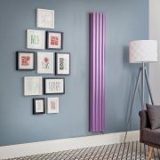 Milano x ECOSO Aruba - Electric Lush Purple Vertical Designer Radiator - Choice of Size and Wi-Fi Thermostat
