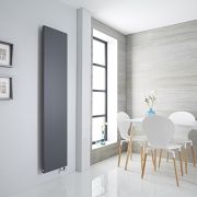 Milano x ECOSO Riso - Anthracite Electric Flat Panel Vertical Designer Radiator - 1800mm x 400mm (Single Panel)