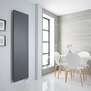 Milano x ECOSO Riso - Anthracite Electric Flat Panel Vertical Designer Radiator - 1800mm x 500mm (Single Panel)