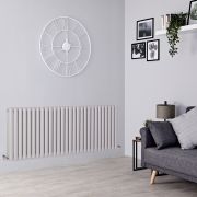 Milano Aruba - Light Grey Horizontal Designer Radiator - 635mm x 1652mm (Double Panel)