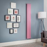 Milano x ECOSO Aruba - Electric Camellia Pink Vertical Designer Radiator - Choice of Size and Wi-Fi Thermostat