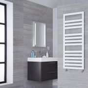 Lazzarini Way Urbino - White Designer Heated Towel Rail - 1200mm x 500mm