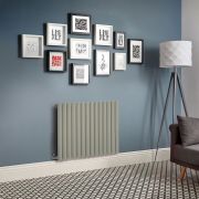 Milano Aruba Electric - Sage Leaf Green Horizontal Designer Radiator - 635mm Tall - Choice of Size, Thermostat and Cable Cover
