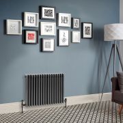 Milano Windsor - Pewter Horizontal Traditional Triple Column Radiator - Choice of Size