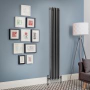 Milano Windsor - Pewter 1800mm Vertical Traditional Triple Column Radiator - Choice of Size