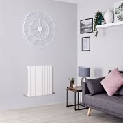 Milano Capri - White Flat Panel Horizontal Designer Radiator - 635mm x 590mm (Single Panel)