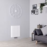 Milano Skye - White Horizontal Aluminium Designer Radiator - 600mm Tall (Single Panel) - Choice Of Width