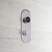 Milano Vis - 2 Outlet Twin Valve Digital Shower Control System - Chrome - Choice of Backplate