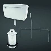 RAK - Exposed 13.5L Urinal Auto Cistern - for 3 Urinals