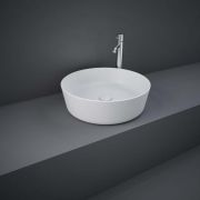 RAK Feeling - Matt White Modern Round Countertop Basin - 420mm (No Tap-Holes)