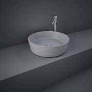 RAK Feeling - Matt Grey Modern Round Countertop Basin - 420mm (No Tap-Holes)
