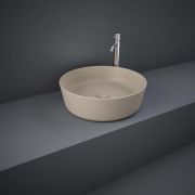 RAK Feeling - Matt Cappuccino Modern Round Countertop Basin - 420mm (No Tap-Holes)