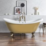 Milano Legend - Traditional Double-Ended Freestanding Slipper Bath - 1750mm x 730mm - Choice of Colours and Feet Finish