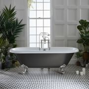 Milano Legend - Traditional Roll Top Freestanding Bath - 1795mm x 785mm - Choice of Metallic Colours and Feet Finish