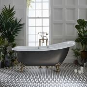 Milano Legend - Traditional Freestanding Slipper Bath - 1710mm x 740mm - Choice of Metallic Colours and Feet Finish