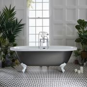 Milano Legend - Traditional Roll Top Freestanding Bath - 1780mm x 825mm - Choice of Metallic Colours and Feet Finish