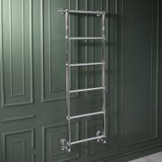Milano Derwent - Chrome Traditional Minimalist Heated Towel Rail - 1550mm x 600mm