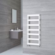 Milano Passo - Aluminium White Designer Heated Towel Rail - 1190mm x 500mm