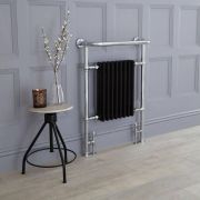 Milano Elizabeth - Black Traditional Heated Towel Rail - Choice of Size