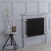 Milano Elizabeth - Black Traditional Electric Heated Towel Rail - Choice of Size