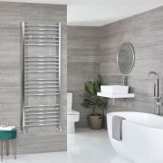 Milano - Curved Heated Towel Rail - Choice of Finish and Size