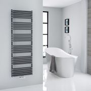 Milano Bow - D-Bar Heated Towel Rail - Choice of Size and Finish