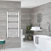 Milano x ECOSO Neva - Electric White Heated Towel Rail - Choice of Size and Heating Element