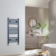 Milano Ive - Regal Blue Straight Heated Towel Rail - Choice of Size
