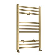 Milano Orelia - Brushed Brass Modern Heated Towel Rail - Choice of Size