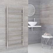 Milano Esk Electric - Chrome Stainless Steel Flat Heated Towel Rail - 1000mm x 500mm