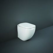 RAK Illusion - Gloss White Modern Rimless Back to Wall Toilet with Soft Close Seat