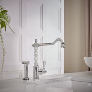 Milano Elizabeth - Single Lever Classic Kitchen Mixer Tap with Pull-Out Spray - Choice of Finish