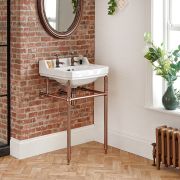 Milano Richmond - 560mm Traditional Basin and Washstand - Copper (2 Tap-Holes)