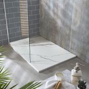 Milano Asta - Marble Effect Rectangular Shower Tray - Choice of Size