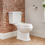 Milano Richmond - White Traditional Close Coupled Toilet with Cistern and Soft Close Seat