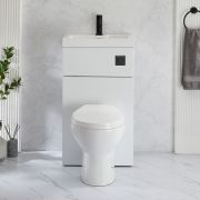 Milano Lurus - Modern Select Toilet and Basin and Combination Unit - 500mm x 890mm - Choice of Finish