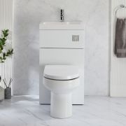 Milano Lurus - Modern Ballam Toilet and Basin and Combination Unit - 500mm x 890mm - Choice of Finish