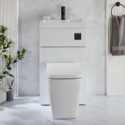 Milano Lurus - Modern Longton Toilet and Basin and Combination Unit - 500mm x 890mm - Choice of Finish