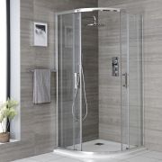 Milano Portland - 900mm Quadrant Shower Enclosure with Slate Tray - Choice of Tray Finish
