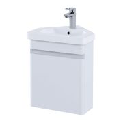 RAK Resort - 450mm Wall Hung Corner Vanity Unit with Basin - Matt White