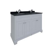 RAK Washington - 1220mm Traditional Vanity Unit with Double Basin and Black Countertop - Choice of Finish and Tap-Holes